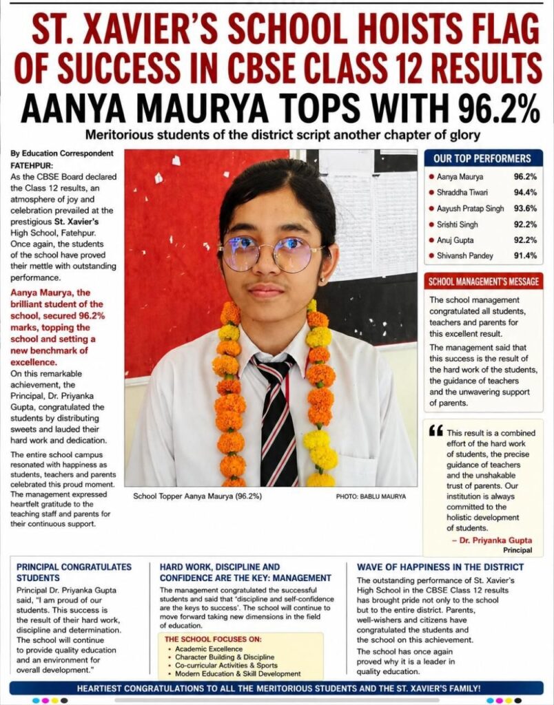 Scaling New Heights: St. Xavier’s High School Celebrates Outstanding ...